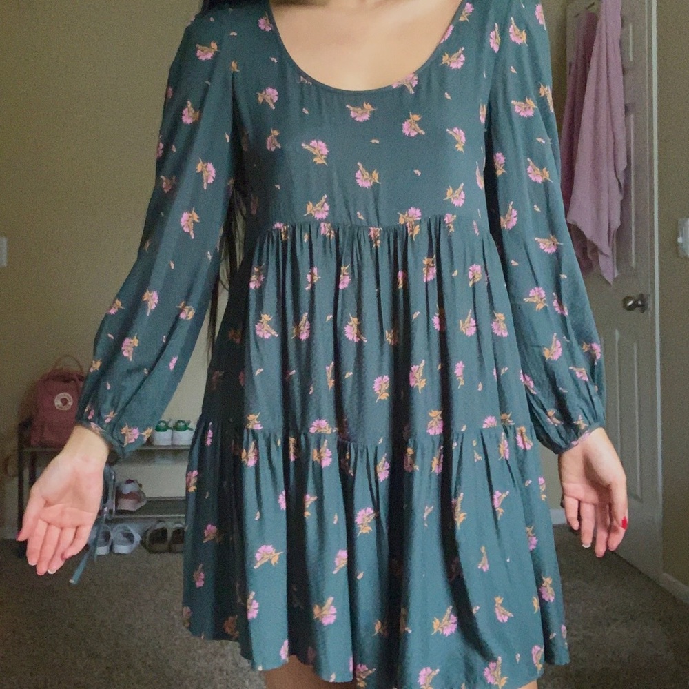 Urban Outfitters Dress Green Long Sleeve Size S